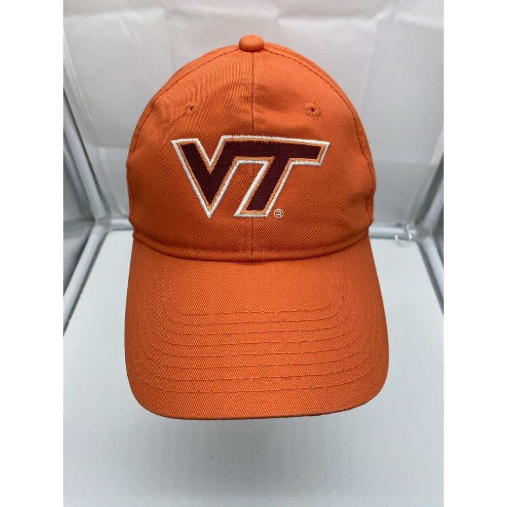 Virginia Tech Hokies Orange Adjustable Baseball Cap Hat Snap-back Signatures